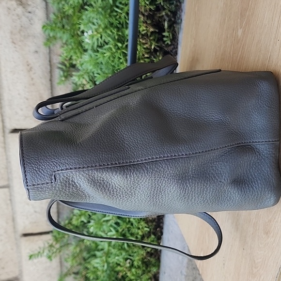 Tory Burch Gray Pebble Leather Tote Bag shoulder bag - Picture 5 of 15